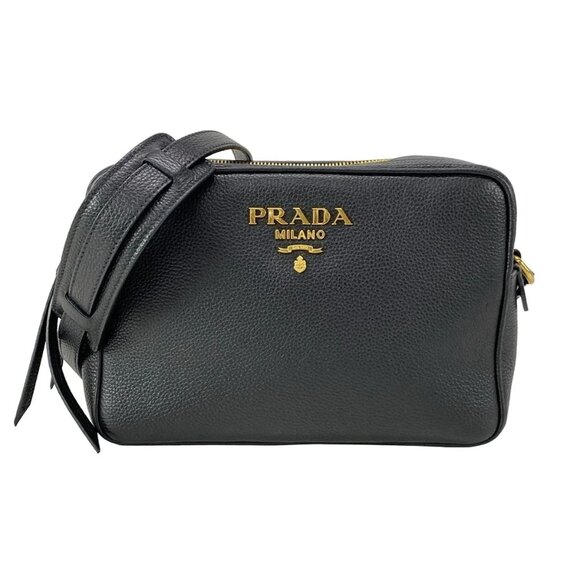 PRADA - Black Leather Shoulder Bag 776-081225 - Picture 1 of 14